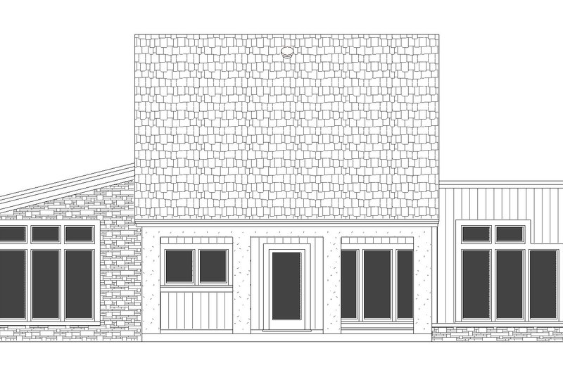 Dream House Plan - Exterior - Rear Elevation 1 for Contemporary House Plan #45-621 - 3 bed, 2 bath