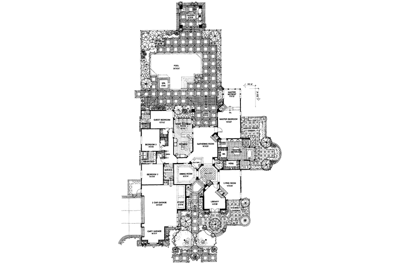 Dream House Plan - Floor Plan - Main Floor for Traditional House Plan #1007-12 - 4 bed, 3.5 bath
