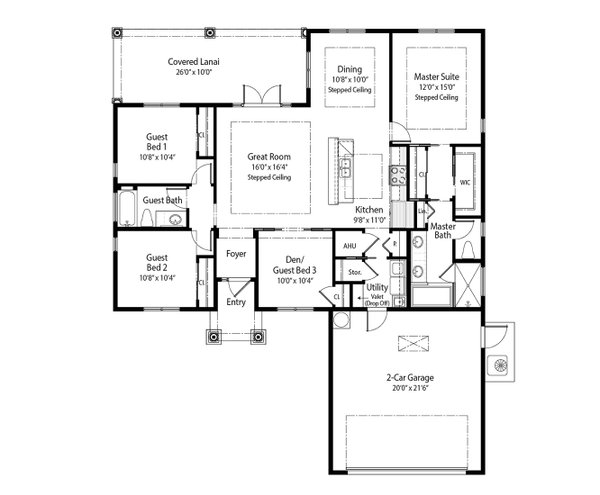 Farmhouse Floor Plan - Main Floor Plan #938-142