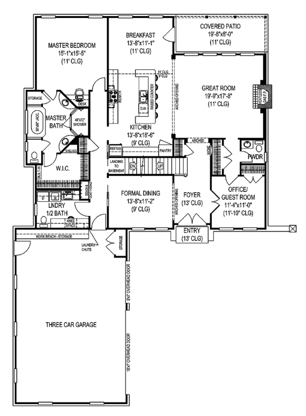 Dream House Plan - Contemporary Floor Plan - Main Floor Plan #11-273
