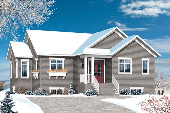 Exterior - Front Elevation 3 for Ranch House Plan #23-2614 - 4 bed, 2.5 bath