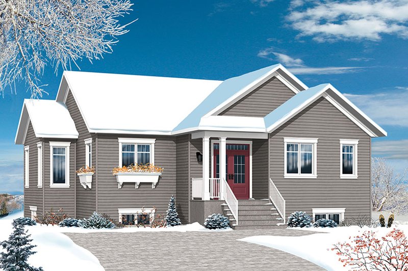 Architectural House Design - Exterior - Front Elevation 3 for Ranch House Plan #23-2614 - 4 bed, 2.5 bath