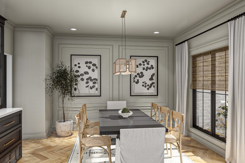 House Blueprint - Interior - Dining Room 1 for Modern House Plan #455-615 - 4 bed, 3.5 bath