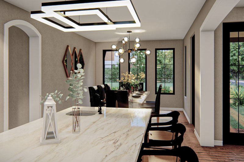 Home Plan - Interior - Dining Room 1 for Mediterranean House Plan #455-555 - 4 bed, 3.5 bath