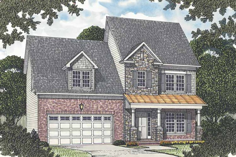 Dream House Plan - Colonial Exterior - Front Elevation Plan #453-505