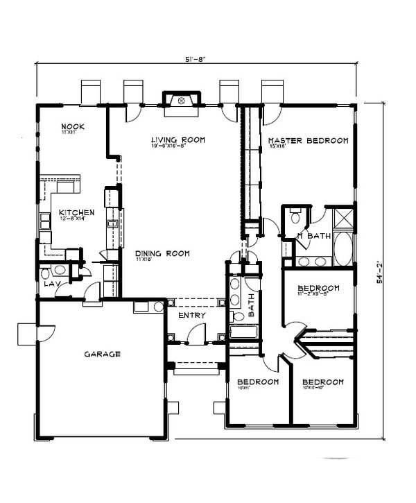 Dream House Plan - Country Floor Plan - Main Floor Plan #515-73