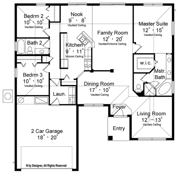 House Design - European Floor Plan - Main Floor Plan #417-848