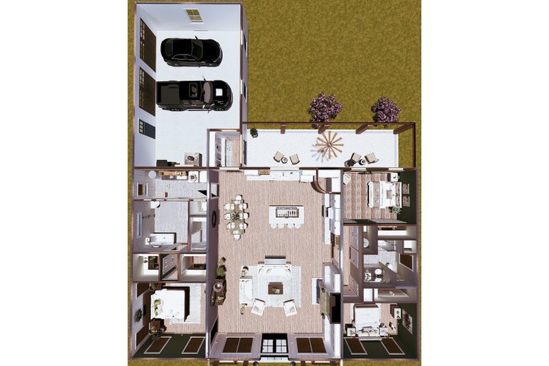 Architectural House Design - Floor Plan - Main Floor 2 for Barndominium House Plan #44-261 - 3 bed, 2 bath