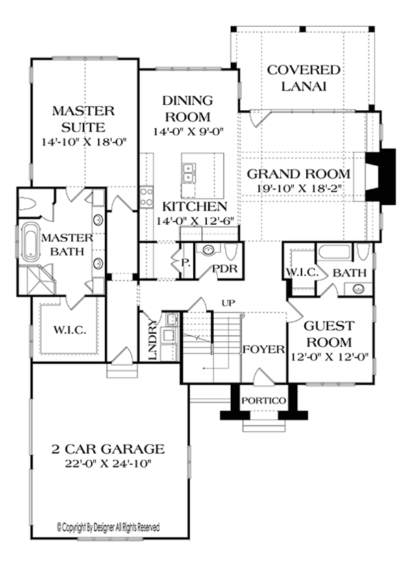 House Plan Design - European Floor Plan - Main Floor Plan #453-637