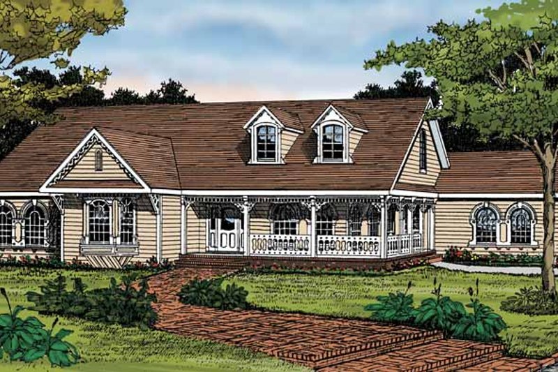 Architectural House Design - Country Exterior - Front Elevation Plan #314-229