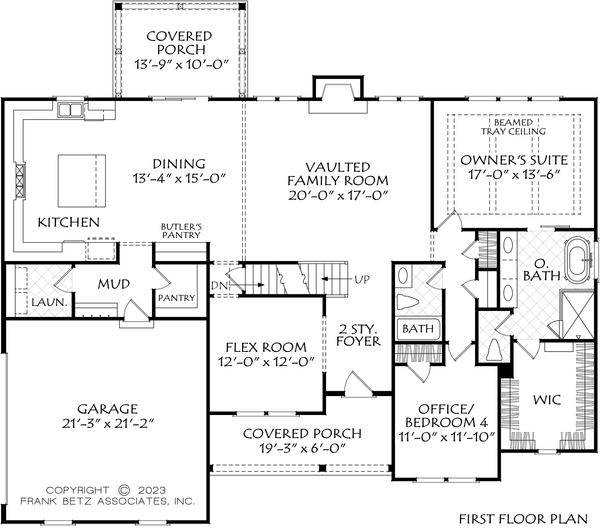 Traditional Floor Plan - Main Floor Plan #927-1042
