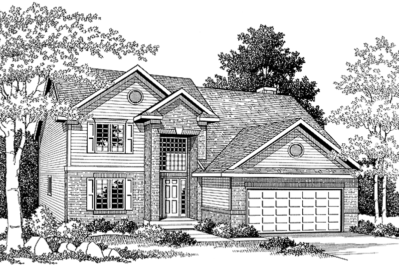 Home Plan - Traditional Exterior - Front Elevation Plan #70-1321