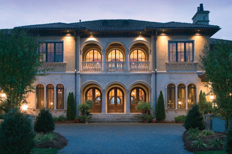 Home Plan - Exterior - Front Elevation 3 for Mediterranean House Plan #453-604 - 5 bed, 5.5 bath