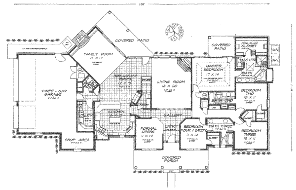 Country Floor Plan - Main Floor Plan #310-497