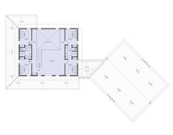 Barndominium Floor Plan - Upper Floor Plan #1107-15