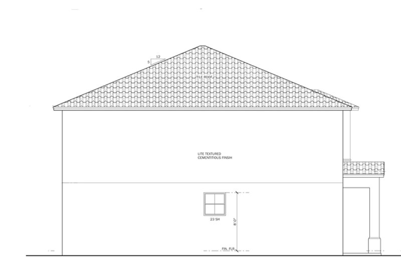 Home Plan - Exterior - Other Elevation 1 for Mediterranean House Plan #1058-63 - 5 bed, 3 bath