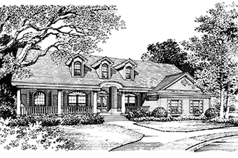 Home Plan - Exterior - Front Elevation 3 for Ranch House Plan #417-648 - 4 bed, 2 bath
