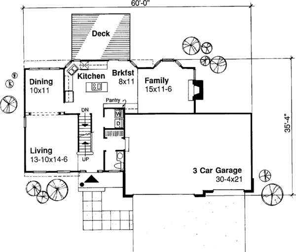 Architectural House Design - Contemporary Floor Plan - Main Floor Plan #320-585