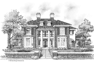 Classical Exterior - Front Elevation Plan #930-277