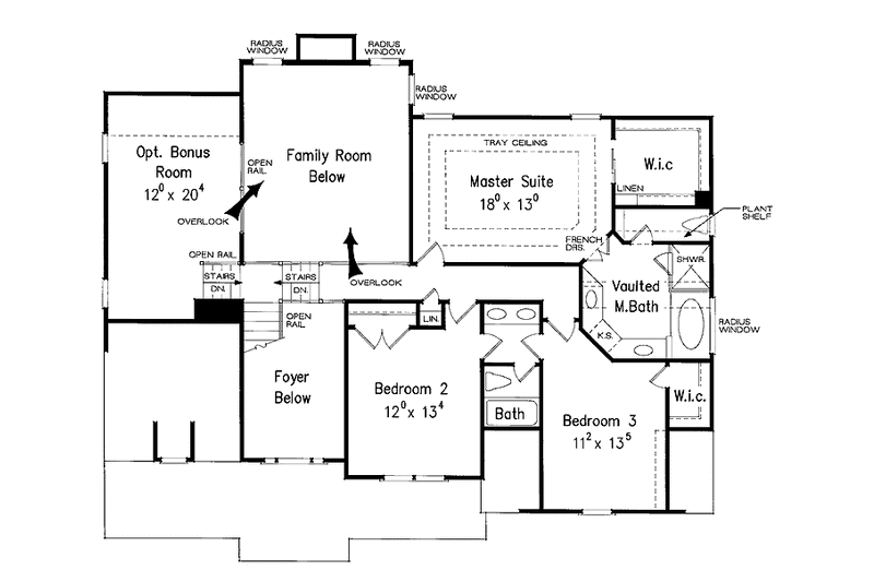 Home Plan - Floor Plan - Upper Floor for Classical House Plan #927-880 - 4 bed, 3 bath