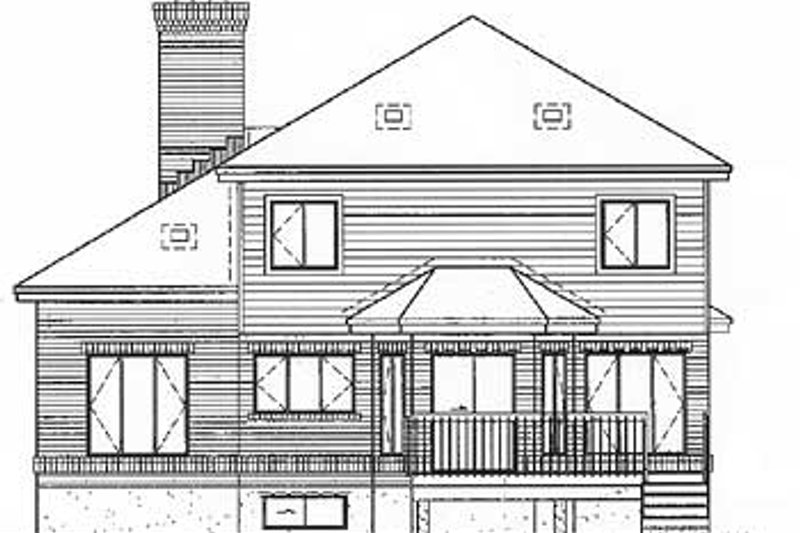 Dream House Plan - Exterior - Rear Elevation House Plan #25-4224 - 3 bed, 1.5 bath