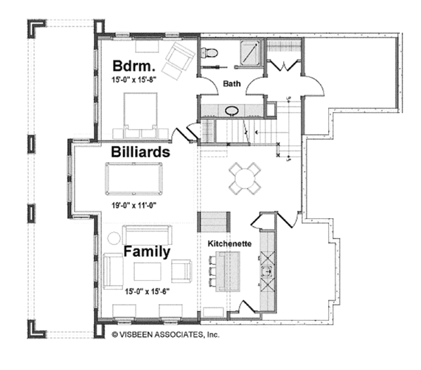 Dream House Plan - Victorian Floor Plan - Lower Floor Plan #928-53