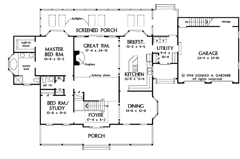 Home Plan - Floor Plan - Main Floor for Country House Plan #929-203 - 4 bed, 2.5 bath