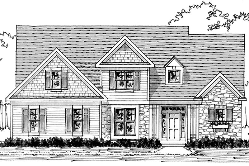 Dream House Plan - Colonial Exterior - Front Elevation Plan #328-404