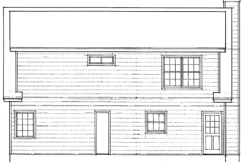 Architectural House Design - Exterior - Rear Elevation for Country House Plan #140-175 - 3 bed, 2.5 bath