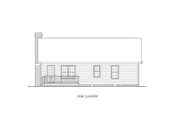 Exterior - Other Elevation 1 for Traditional House Plan #54-631 - 3 bed, 2 bath