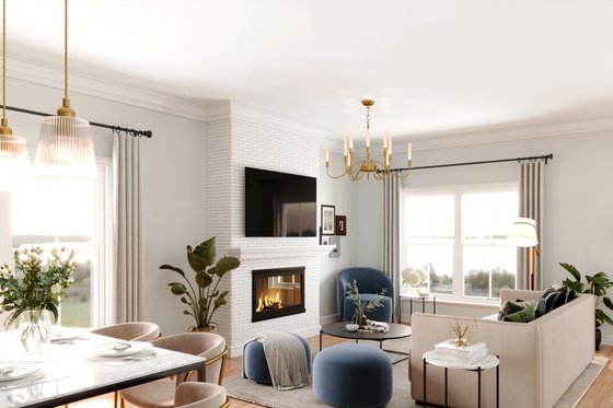 Interior - Family Room for Farmhouse House Plan #1117-38 - 3 bed, 2.5 bath