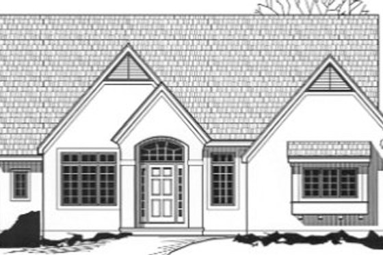 Exterior - Front Elevation for Ranch House Plan #67-775 - 3 bed, 3 bath