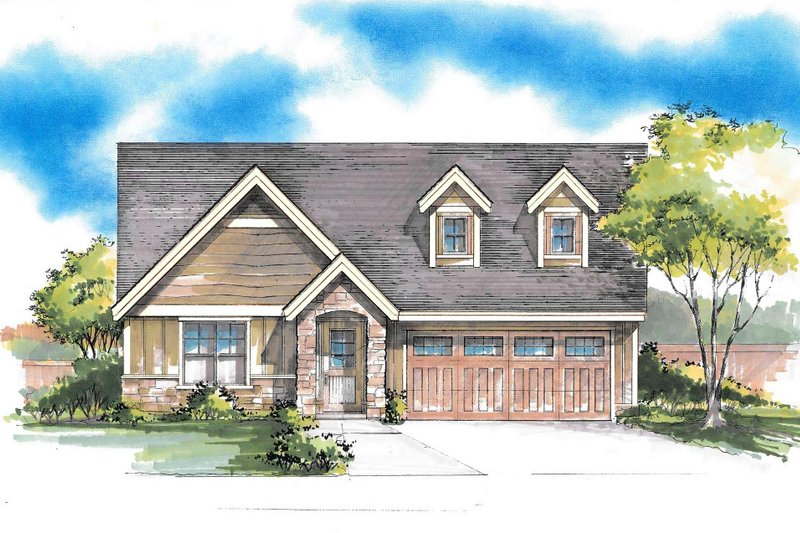 Dream House Plan - Craftsman Exterior - Front Elevation Plan #53-603