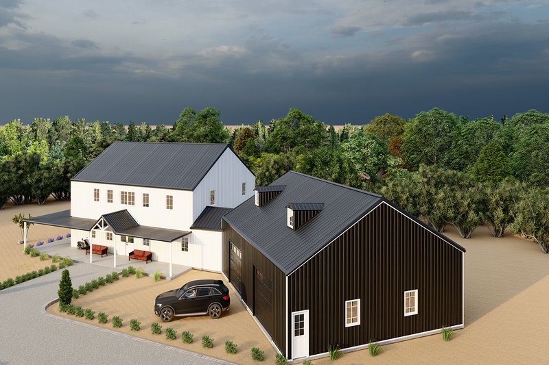 Dream House Plan - Exterior - Other Elevation 5 for Barndominium House Plan #1107-15 - 5 bed, 4 bath