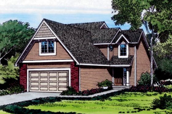 Exterior - Front Elevation for Traditional House Plan #312-792 - 3 bed, 2.5 bath
