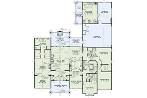 Floor Plan - Main Floor for Craftsman House Plan #17-2445 - 4 bed, 3.5 bath