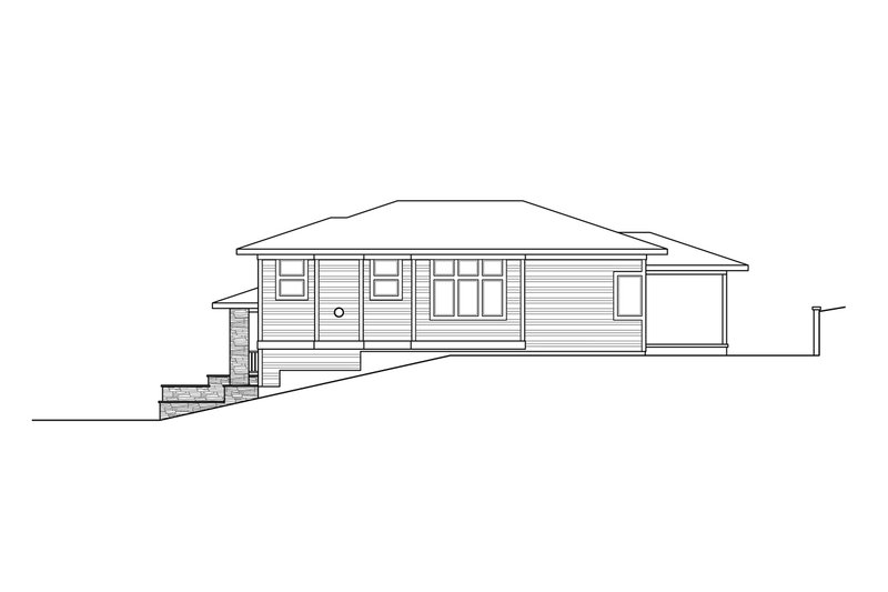 Architectural House Design - Right Side Elevation