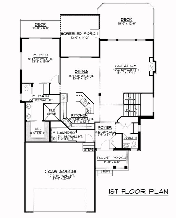 Home Plan - Cottage Floor Plan - Main Floor Plan #1064-97