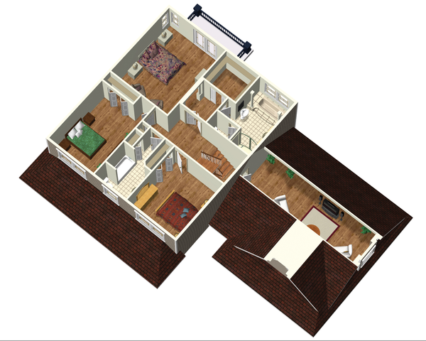 Country Floor Plan - Upper Floor Plan #25-4688