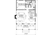 Bungalow Style House Plan - 1 Beds 1 Baths 941 Sq/Ft Plan #137-385 