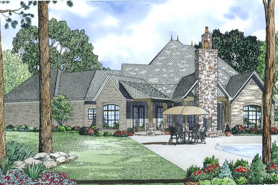 Exterior - Other Elevation 1 for European House Plan #17-2498 - 4 bed, 3.5 bath