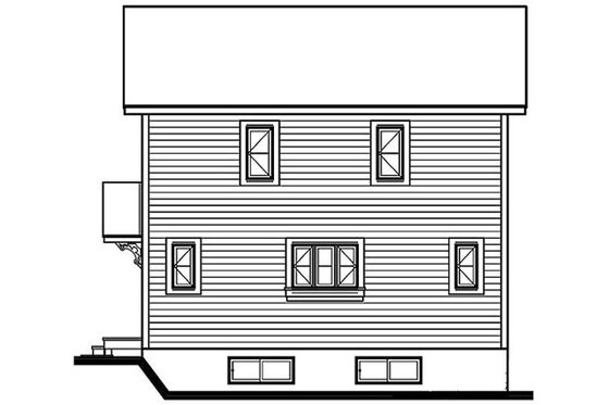 Exterior - Rear Elevation for Modern House Plan #23-2029 - 1 bed, 1.5 bath