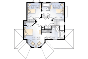 Floor Plan - Upper Floor for Country House Plan #23-549 - 3 bed, 2.5 bath