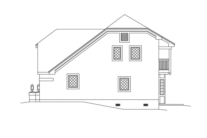 Architectural House Design - Exterior - Other Elevation 1 for European House Plan #57-676 - 3 bed, 2.5 bath