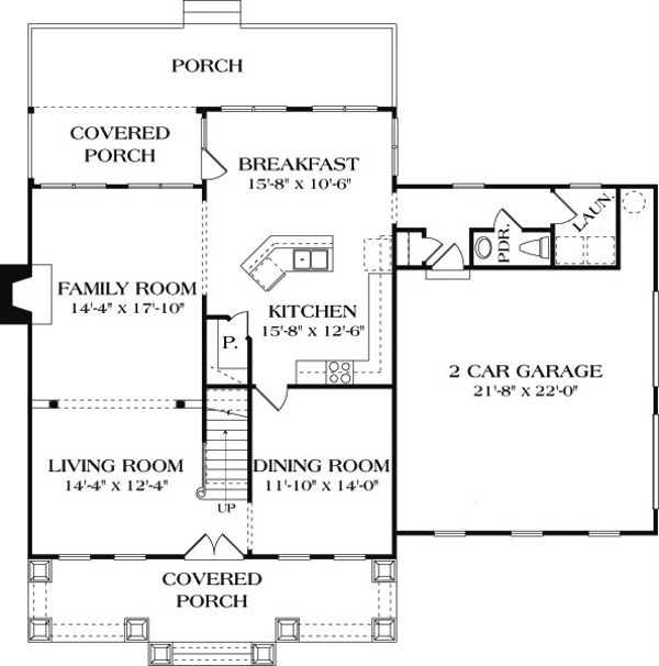 Dream House Plan - Craftsman Floor Plan - Main Floor Plan #453-7