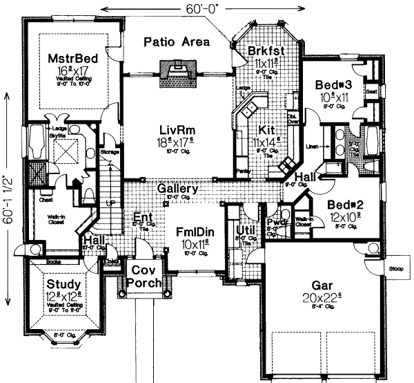 European Floor Plan - Main Floor Plan #310-157