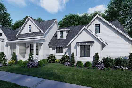Exterior - Front Elevation 8 for Farmhouse House Plan #120-262 - 3 bed, 2 bath