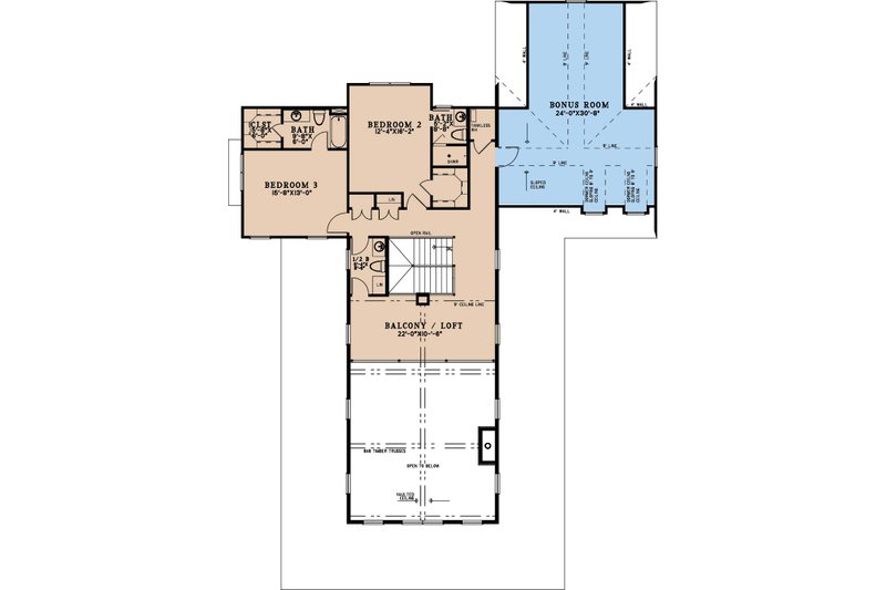 House Plan Design - Floor Plan - Upper Floor for Farmhouse House Plan #923-373 - 3 bed, 3.5 bath