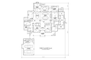 Floor Plan - Main Floor for Country House Plan #1054-95 - 5 bed, 5.5 bath