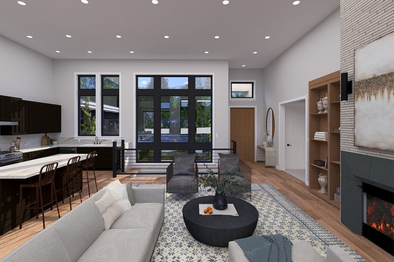 House Design - Interior - Family Room 3 for Contemporary House Plan #1060-273 - 3 bed, 2.5 bath